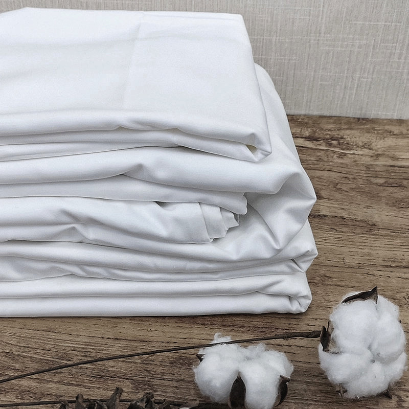 Bumbac pur alb pură T250 SATEEN PLAIN HOTEL HOOBLET