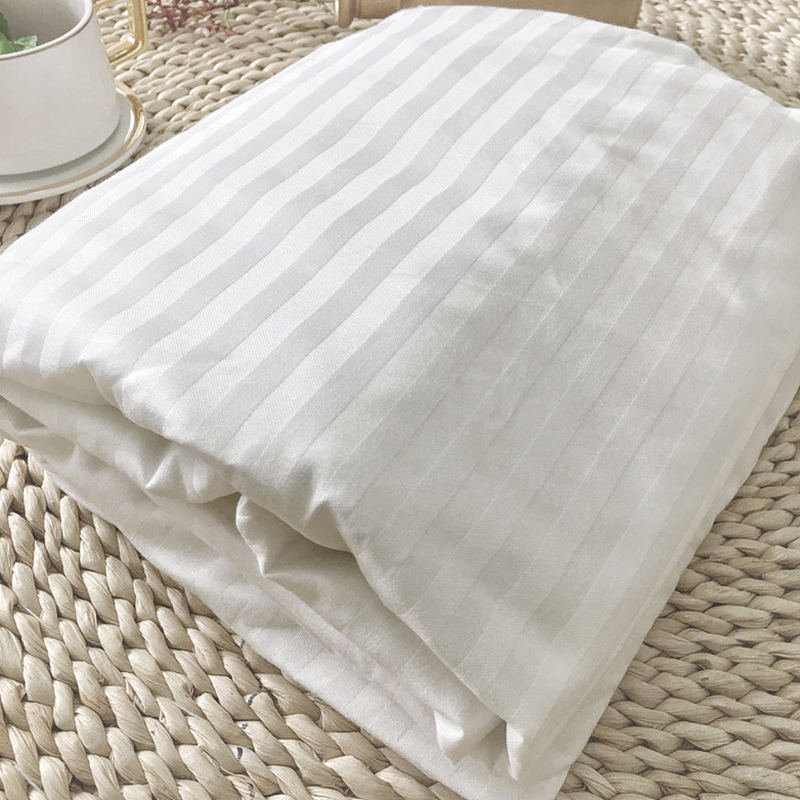 Bumbac alb 60s Fire 330 Fire Counts Sateen Stripe Hotel montat cu ridicata