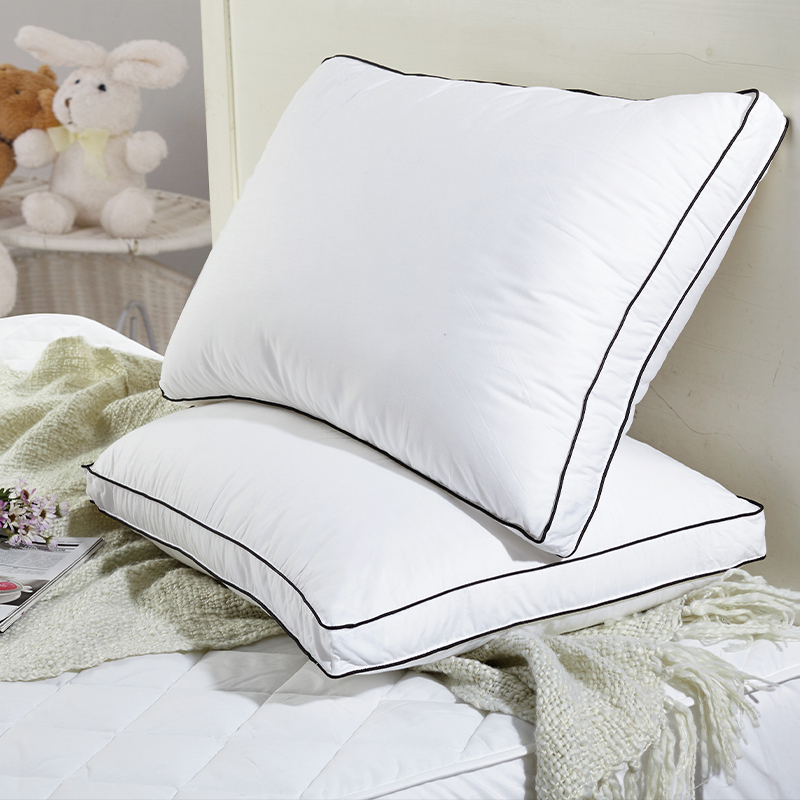 Bumbac alb microfibră microfibră 5 cm perne de hotel gusset