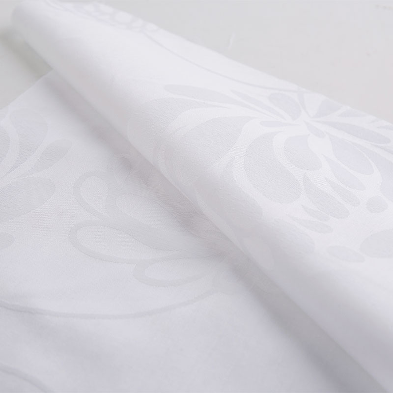 Bumbac Jacquard Flower White Hotel Hotel țesături